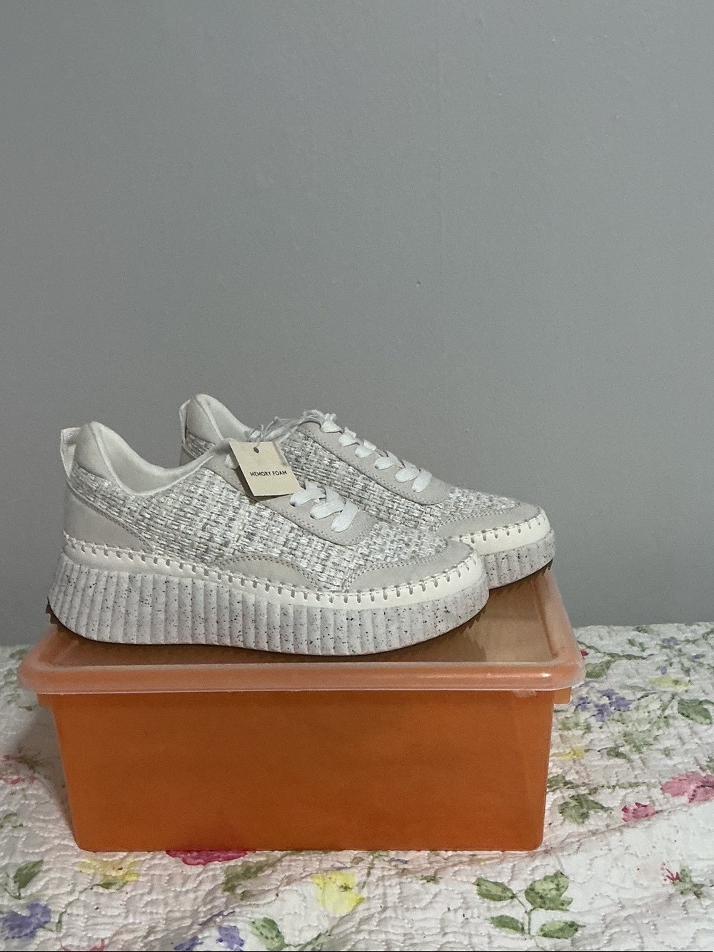 Women's White Platform Sneakers